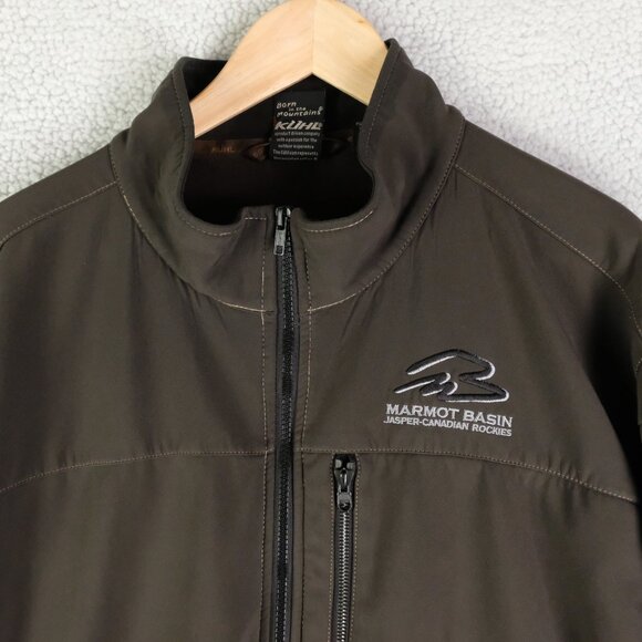 Kuhl Jacket Mens Xxl 2Xl Olive Green Soft Shell Fleece Lined Full Zip Outdoor - Picture 2 of 9